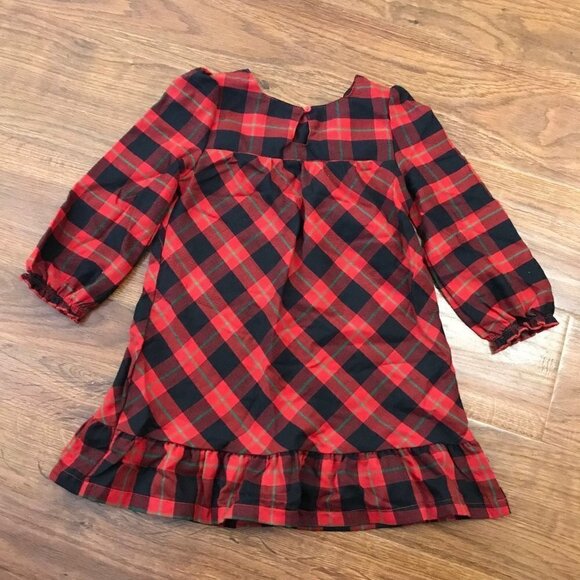 The Disney Store plaid holiday Minnie Mouse pajama Dress - Picture 3 of 5